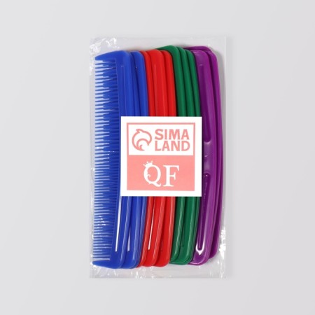 Combined comb, 12.5 × 3 cm, packing 12 pcs, color mix-5