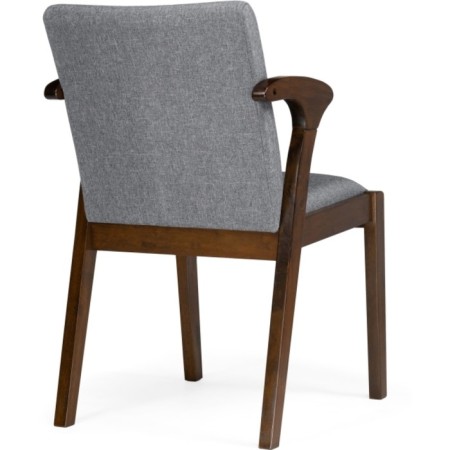 Wooden stool Artis array of gvee/fabric, Cappuccino/gray 49x58x84 cm-3