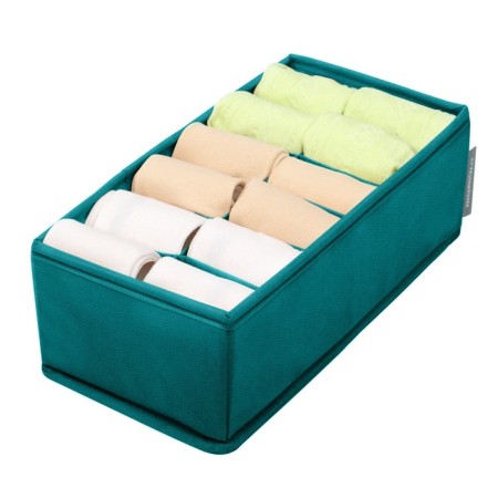 Organizer for linen, 12 cells, turquoise color