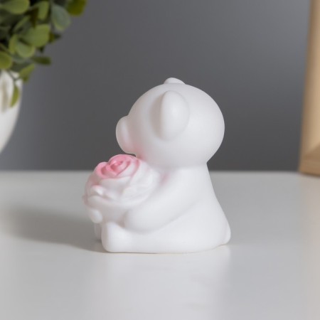 Nightlight "Bear with a rose" 2W LD LR44 white 4x5.5x7cm-3