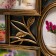 Photo frame plastic in 7 photos 10x10, 10x15 cm "Bird and rosehip" Gold 33.5x52 cm