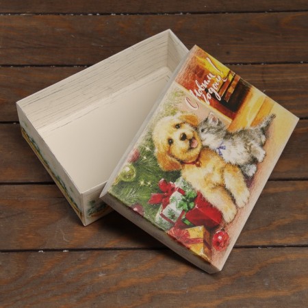 The box is folding, the cover is “Happy New Year” 24 x 17 x 8 cm-3