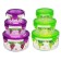 A set of plastic containers “grapes”, 3 pcs: D = 8.5; eleven; 14 cm, color mix