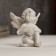 Polystone souvenir "Snowty Angel with Flower Heart" 7x5.5x5 cm