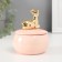 Coramics Coramics "Golden Deer" pink 8x8x10 cm