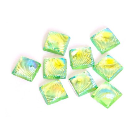 Plastic design TNL, square, light green, 10 pcs