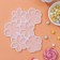 Form for candy "flowers", silicone, 14 × 12 × 0.7 cm, 6 cells, white color