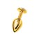 Anal plug Metal by Toyfa, golden, with a white crystal, 7.5 cm, d = 3 cm