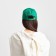 Women's cap with embroidery, green, p. 56-58
