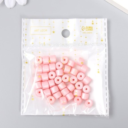 Beads for creativity plastic cylinder "Budons of cherries" set of 20 g 0.6x0.6x0.5 cm-2