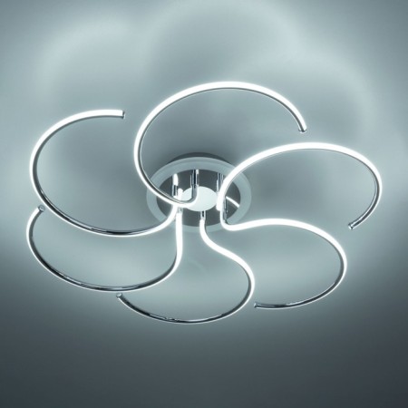 Ceiling chandelier Citilux "Jamini" CL229261E, 64x64x13 cm, 6x12.5W, LED, Gray color gray-8
