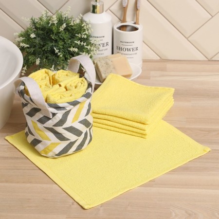 Set of terry decorative napkins Ethel "Handmade" 30x30CM-5pcs, 100% cotton