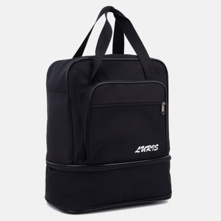 Lightning bag, with an increase, external pocket, black color-2