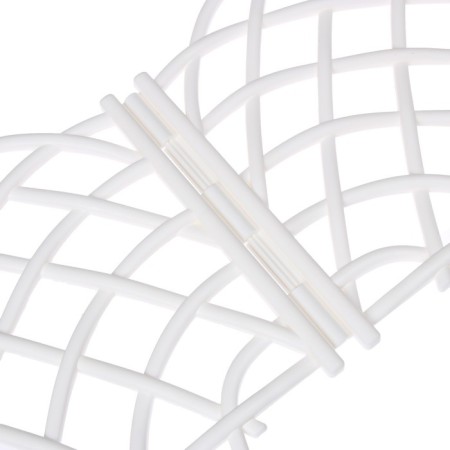 Decorative fence, 34 × 270 cm, 6 sections, plastic, white, “diadem”-8