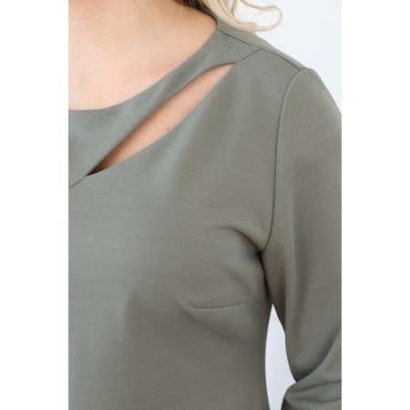 Women's dress, size 54, khaki color-2
