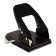 The hole punch is 30 sheets, metal, black, with a ruler, cards/pack