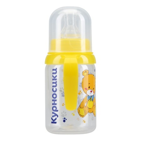 A bottle for feeding with handles, 125 ml, from 6 months., Mix color-3