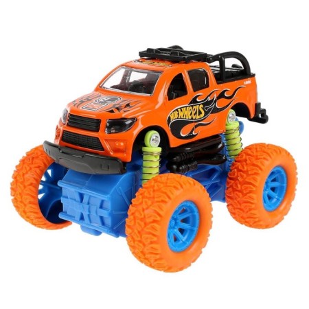 Metal machine “Hot Wheels SUV” 12 cm, inertia, suspension, light and sound effects-2