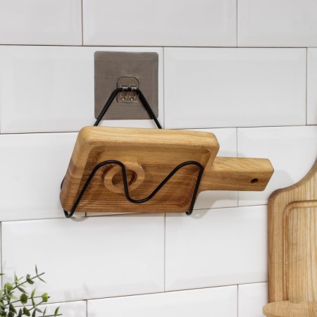 Holder for lids and cutting boards of a share, 16 × 8 × 14.6 cm, Velcro, black color-1