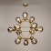 Chandelier "Molecule" 12he27 Brass 80x80x65-115 cm