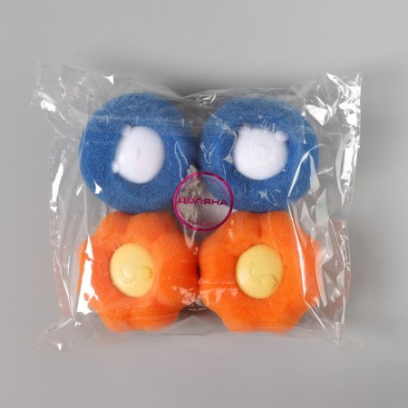 Balls for the washing of the share, set 4 pcs, d = 8 cm, blue/orange color-15