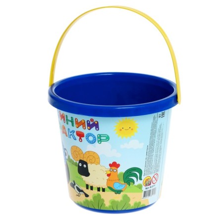 Set No. 63: bucket No. 8 “Blue Tractor”, shovel 13 cm, rake 13 cm-1
