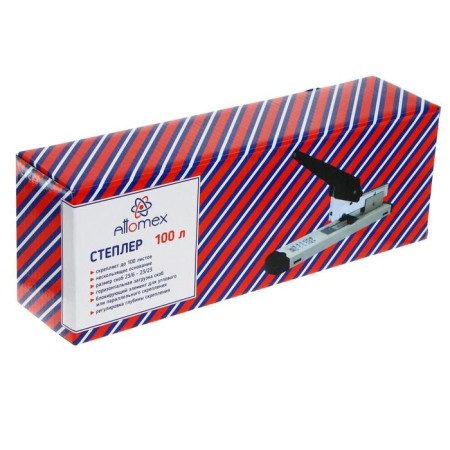 Stapler powerful 100 sheets, Attomex, brackets 23/6-23/13, gray-5