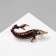 Brooch "Fish" Opestr, black-brown color in gold
