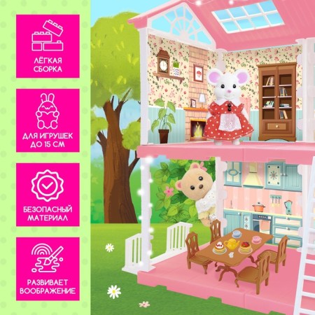 Puppet house "Kroshiki. Cozy house "with furniture-4