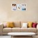 Wall clock, series: photo frames, "flower", smooth move, 52 x 26 x 3 cm, dial 11 x 17 cm 7403