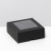 The box is folding, the lid is, with the window, black, 13 x 13 x 5 cm