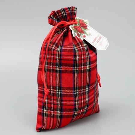 Bag Gift canvas “With new desires”, 16 x 23 cm +/- 1.5 cm, New Year-2