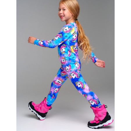 Thermal complex for girls: trousers, sweatshirt, height 122 cm-1