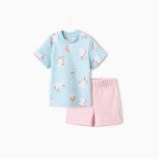 Costume: T-shirt and shorts crumb I am unicorn, height 74-80 cm