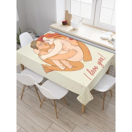 The tablecloth “Natural Love”, rectangular, Saten, size 145x180 cm