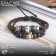 Bracelet Skin "hippie" bead, brown color, d = 6 cm