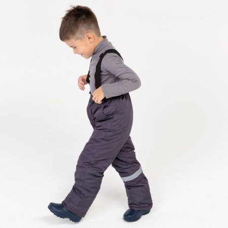 Pants are children insulated, graphite color, height 98 cm-3