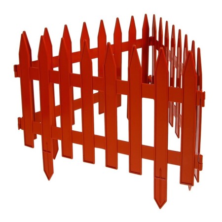 Decorative fence, 35 × 210 cm, 5 sections, plastic, terracotta, Gotika, Greengo-8