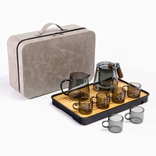 A set for the tea ceremony 9 items, for 6 people, a cup, a kettle, an hour