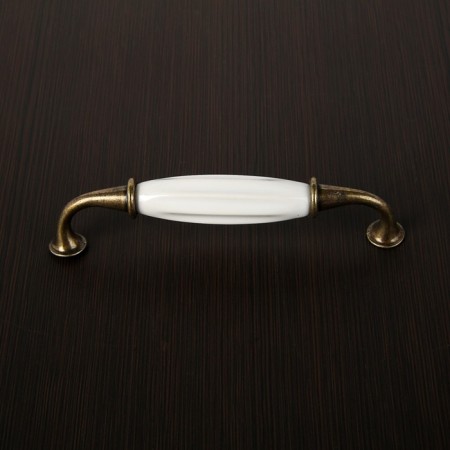 Stylish Ceramics 003 bracket handle, ceramic 128 mm, bronze color-1