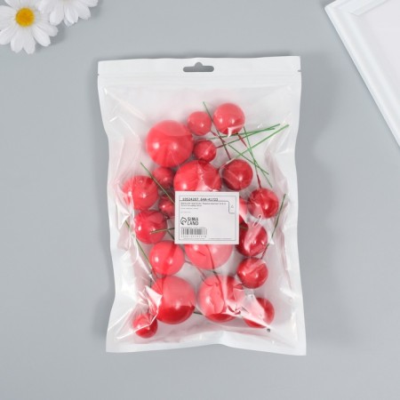 Decor for creativity "Red Balls" d = 2; 3; 3.5 and 4 cm set 20 pcs-5