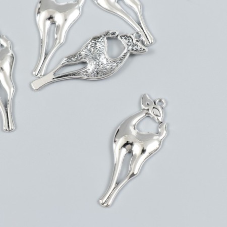 Decor for creativity Metal "Elegant Kosul" set 6 pcs silver 1.8x4.8 cm