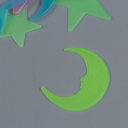 Sticker phosphorus plastic "Star Smails and months" set of 18-29 pcs 19x13 cm-2