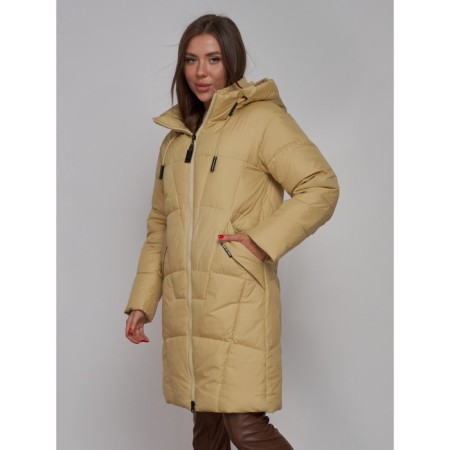 Coat insulated winter female, size 50, mustard color-9