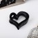 Hair crab "Heart" mix, 6.5 cm, black