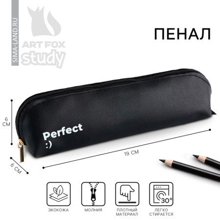 School Penalus of Artificial Leather "September 1: Perfect", 19 x 6 cm