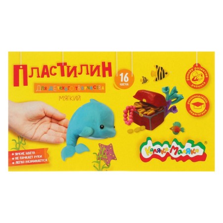 Plasticine 16 colors 240 g "Kalyak-Malyak", with a stack-1