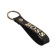 Leather keychain for a car key, strap, genuine leather, black, boss