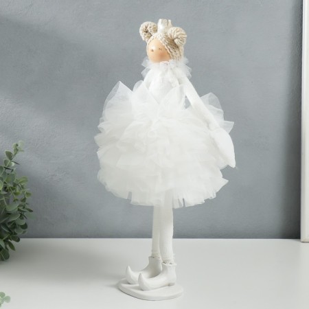 Interior doll "Princess in a white outfit, with heart" 43x18x19.5 cm-3