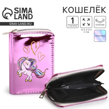 Children's wallet with a holographic effect "Stew Kidnorog", 12.5*9*2 cm